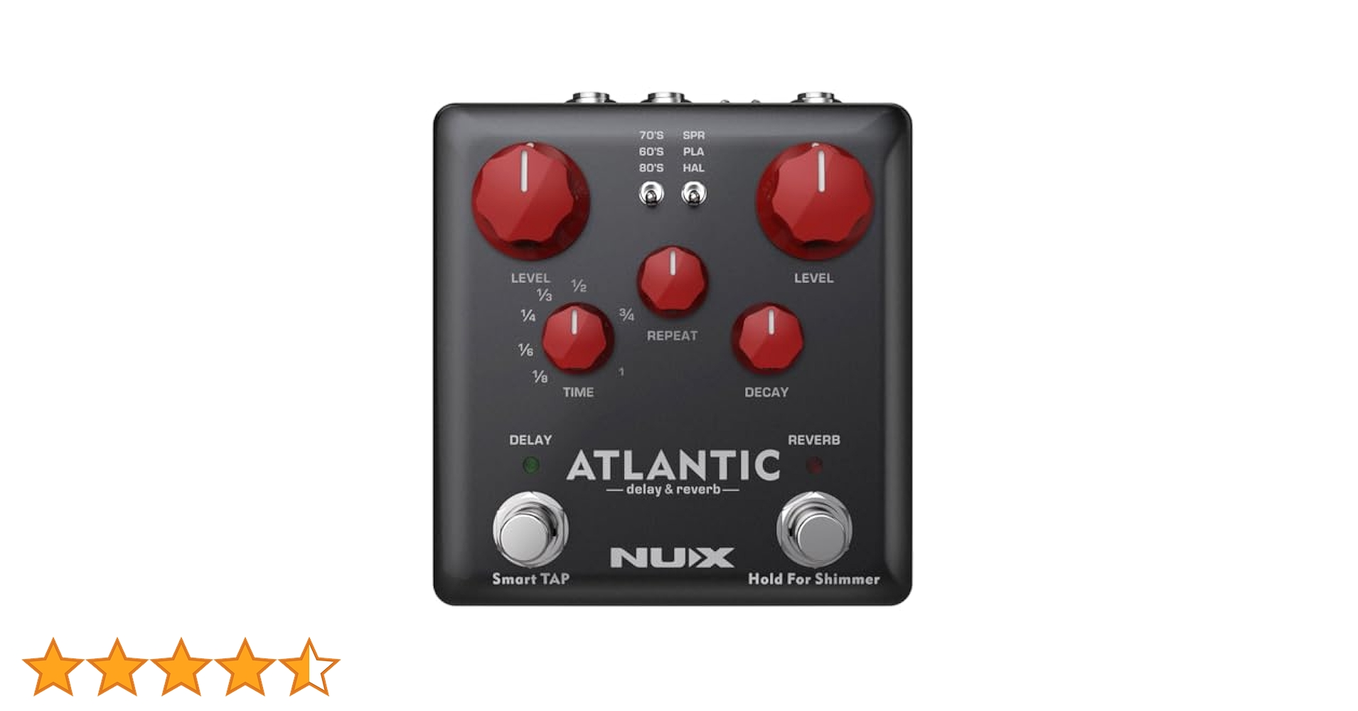 NUX ATLANTIC ディレイ & リバーブ NUX Atlantic Multi Delay and Reverb Effect Pedal with Inside